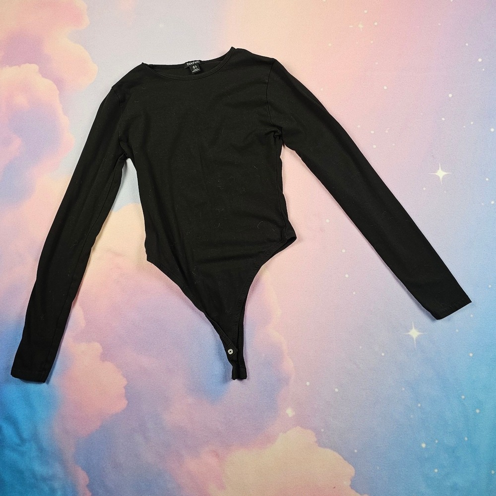 Boohoo Bodysuit Set Women Black White Long Sleeve Crewneck Excellent Layering - Picture 4 of 8